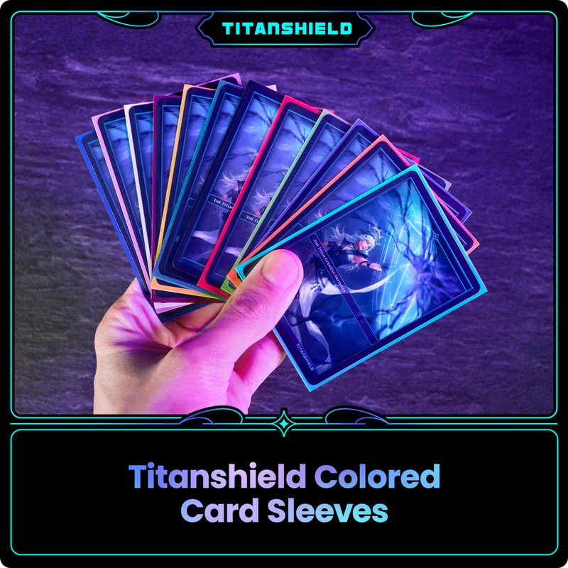 TitanShield أكمام بطاقات تيتان شيلد المميزة | متوافقة مع بوكيمون، ون بيس، لوركانا، فليش آند بلود، وماجيك ذا جاذرينغ MTG | (150 كم - قياسي) (1، أزرق، قياسي | 66x91 مم) - Image 5